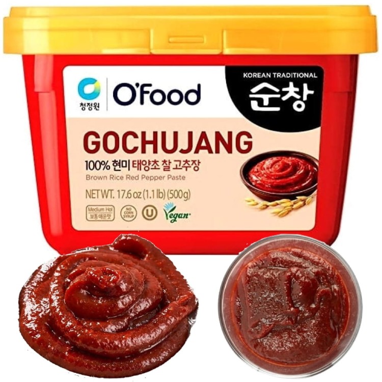 Koreańska Ostra Gęsta Pasta Chili Gochujang Korean Paste VEGAN 500g O'FOOD