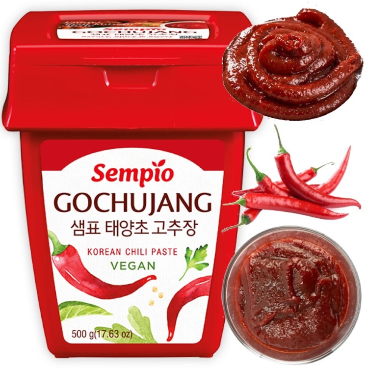 Koreańska Paprykowa Pasta Chili Gęsta Ostra Gochujang VEGAN 500g SEMPIO