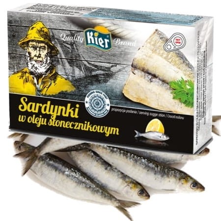 Hiszpańskie Sardynki w Oleju Słonecznikowym Sardina Pilchardus 120g KIER