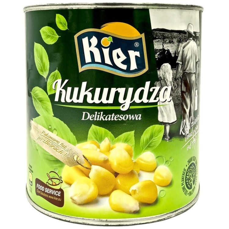 Kukurydza Naturalnie Słodka Delikatesowa Do Gotowania i Sałatek 340g KIER