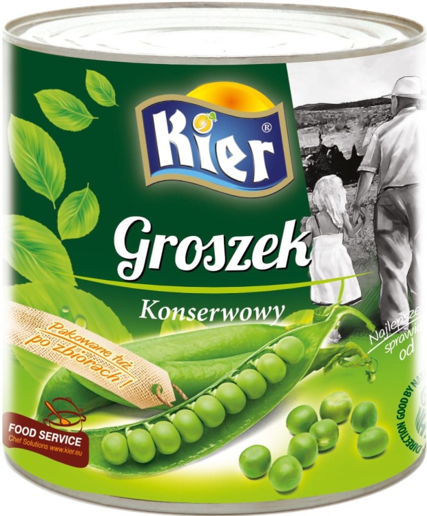 Węgierski Groszek Konserwowy w Puszce Do Sałatek Canned Peas 400g KIER