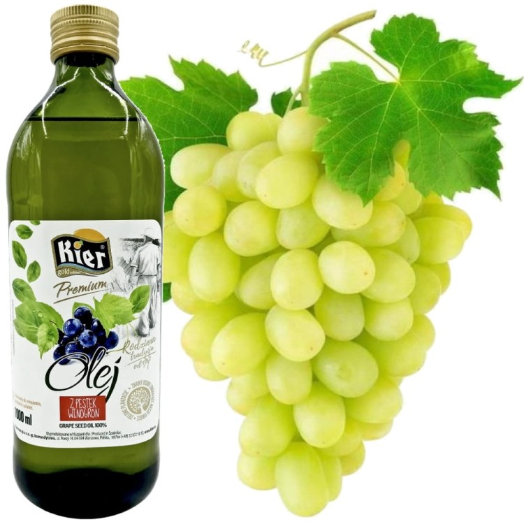 Hiszpański Olej z Pestek Winogron Do Sałatek Gotowania 1 Litr 1000ml KIER