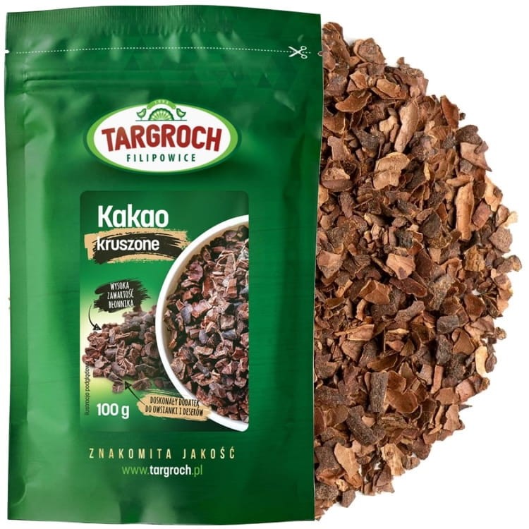 Kakao Kruszone Ziarno Kakaowca Antyoksydanty Do Płatków Musli 100g TARGROCH