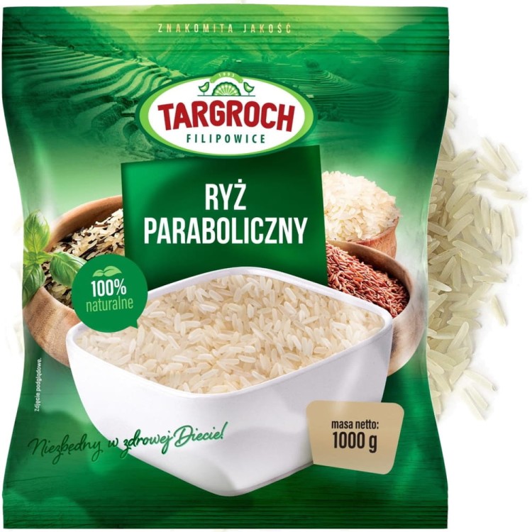 Zdrowy Ryż Paraboliczny Naturalny Świeży Parabolic Rice 1kg 1000g TARGROCH - Sushi-Sklep.pl