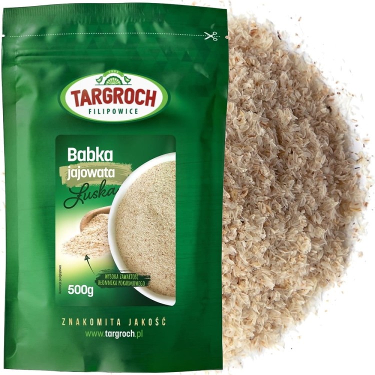 Zdrowa Babka Jajowata Łuskana Ziarno Błonnik Naturalny 0,5kg 500g TARGROCH
