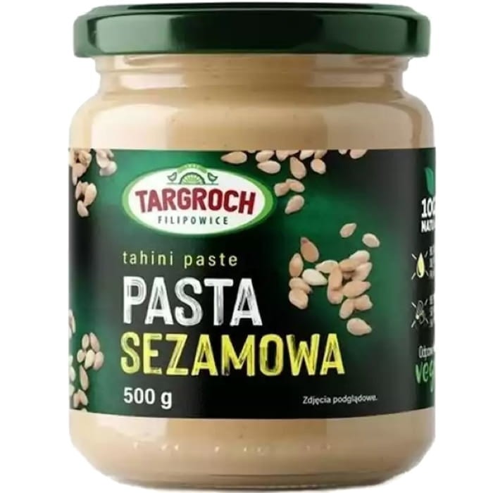 Pasta Sezamowa z Sezamu Tahini Masło Sezamowe Intensywny Smak 500g TARGROCH