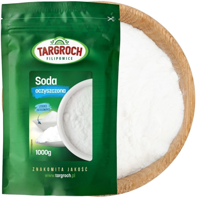 Soda Oczyszczona Spożywcza Czysty Wodorowęglan Sodu 1000g 1kg TARGROCH