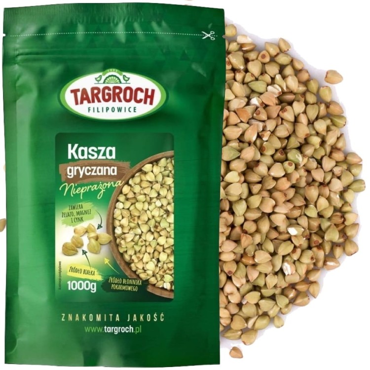 Polska Zdrowa Kasza Gryczana Biała Niepalona Naturalna 1kg 1000g TARGROCH