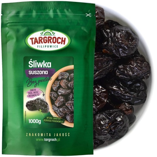 Śliwka Suszona Śliwki Suszone Bez Pestek Błonnik Natury 1kg 1000g TARGROCH