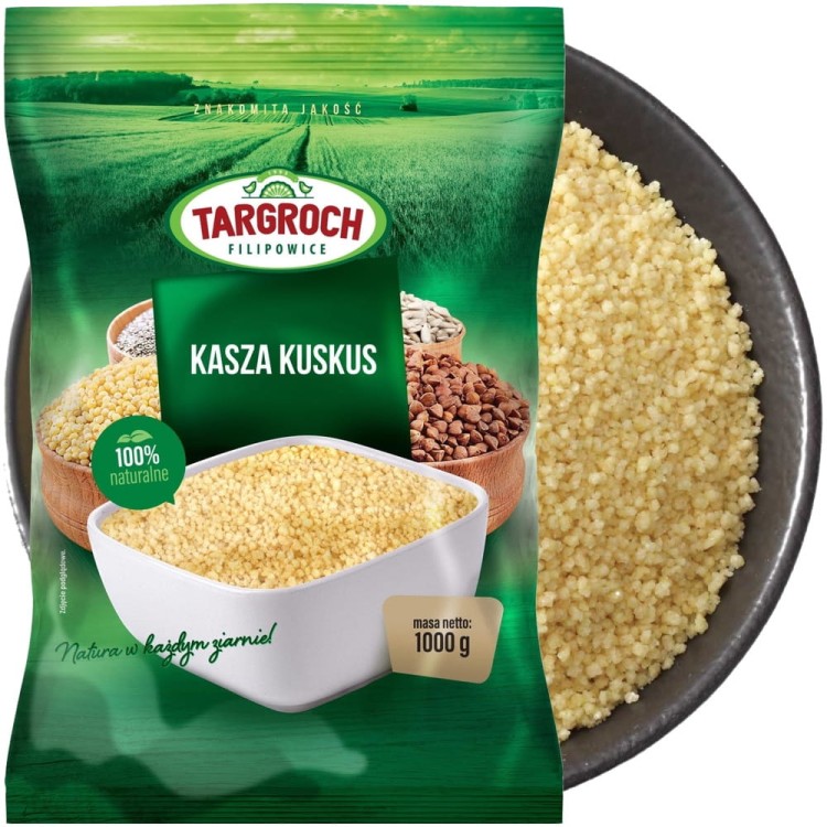 Zdrowa Włoska Kasza Cous Cous Kuskus Naturalna Świeża 1kg 1000g TARGROCH