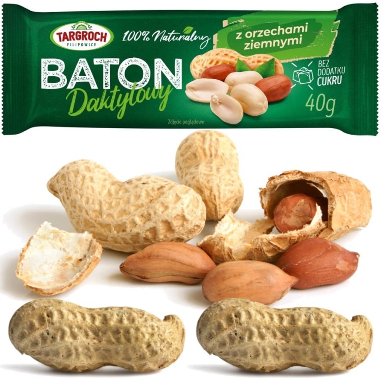 Zdrowy Baton Daktylowy z Orzeszkami Ziemnymi Energia z Natury 40g TARGROCH
