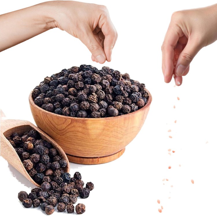 Pieprz Czarny w Ziarnie Ziarnisty Ziarno Pieprzu Czarnego Aromatyczny 50g SKWORCU