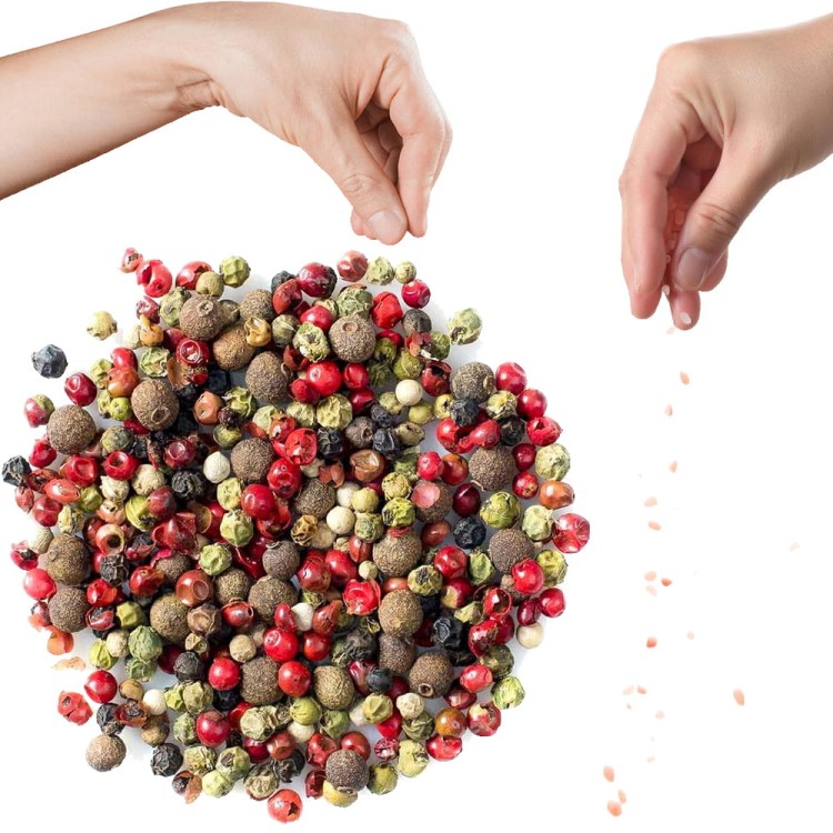 Pieprz Kolorowy w Ziarnie Ziarnisty Ziarno Kolorowego Pieprzu 75g SKWORCU