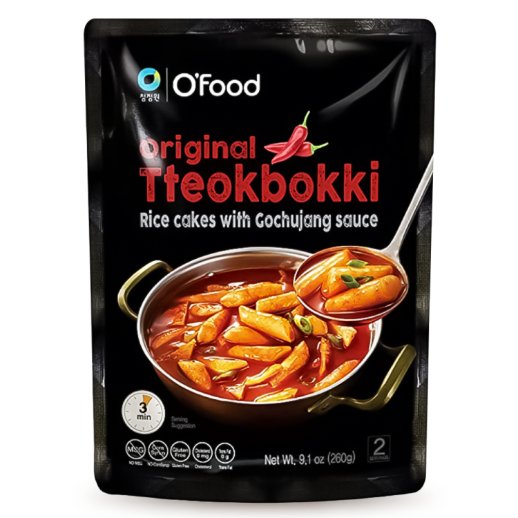 Kluski Ryżowe Tteokbokki w Sosie Gochujang 3 Minuty 2 Porcje 260g DAESANG