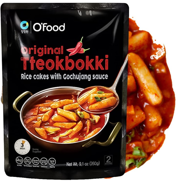 Kluski Ryżowe Tteokbokki w Sosie Gochujang 3 Minuty 2 Porcje 260g DAESANG