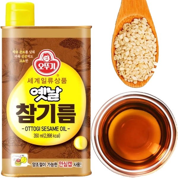 Koreański Olej Sezamowy z Prażonych Ziaren Sezamu Sesame Oil 350ml OTTOGI