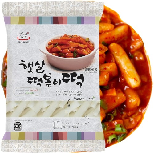 Kluski Ryżowe Koreańskie Korean Tteokbokki Topokki Rurki Stick 600g (3x200g) MATAMUN