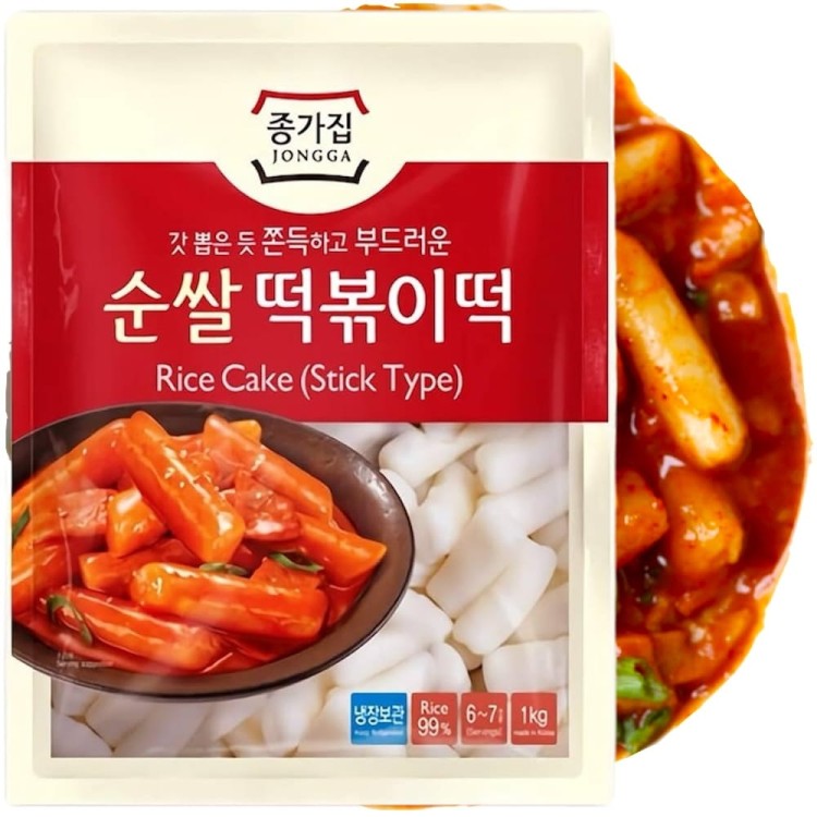 Kluski Ryżowe Koreańskie Korean Tteokbokki Topokki Rurki Stick 1kg JONGGA