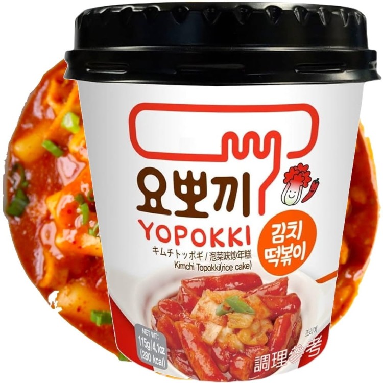 Kluski Ryżowe Topokki w Sosie KimChi YOPOKKI 115g YOUNG POONG