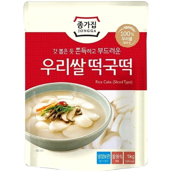 Kluski Ryżowe Koreańskie Korean Tteokbokki Topokki Plasterki 1kg JONGGA