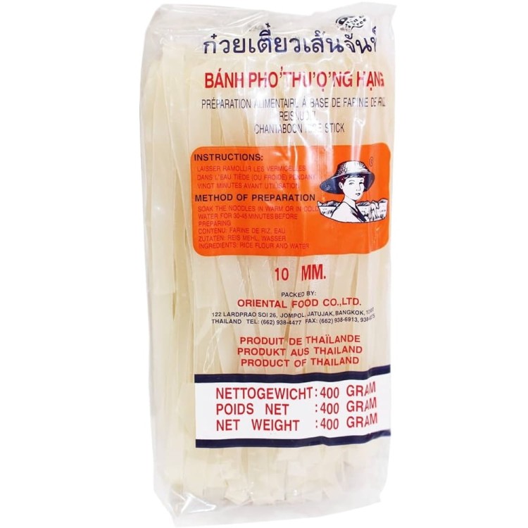 Makaron Ryżowy Tajski Wstążki Tasiemki 10mm Bez Glutenu 400g FARMER BRAND