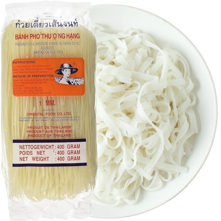 Tajski Makaron Ryżowy Wstążka Tasiemki 1mm Bez Glutenu 400g FARMER BRAND