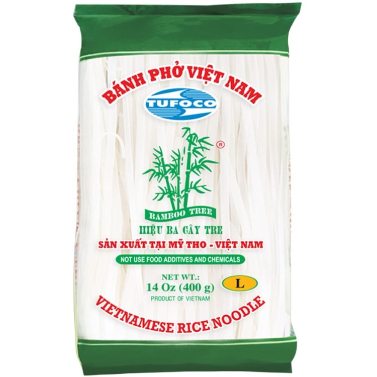 Wietnamski Makaron Ryżowy Wstążka Tasiemki Rozmiar L Bez Glutenu 400g BAMBOO TREE