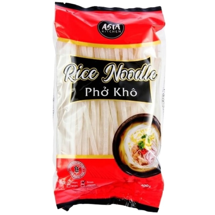 Makaron Ryżowy Wstążki Wstążka Tasiemki 5mm Bezglutenowy Dieta 400g ASIA KITCHEN