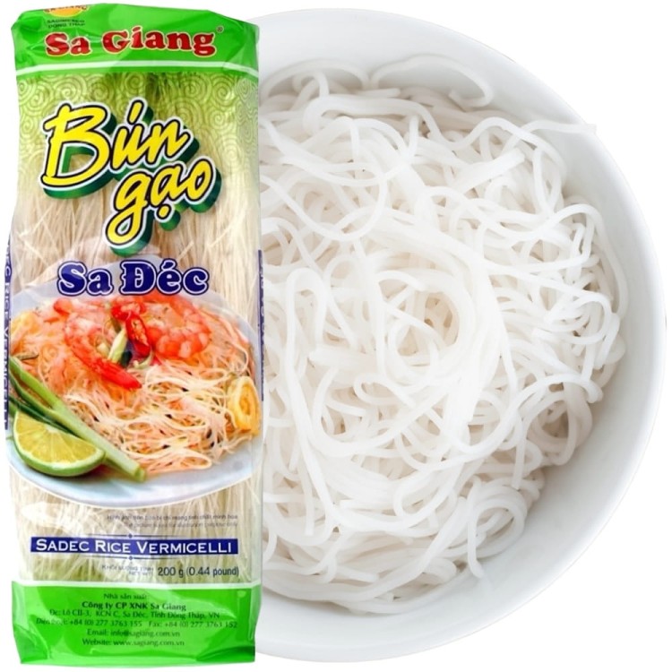 Wietnamski Makaron Ryżowy Do Zupy Vermiceli Nitki Bez Glutenu 200g SA GIANG