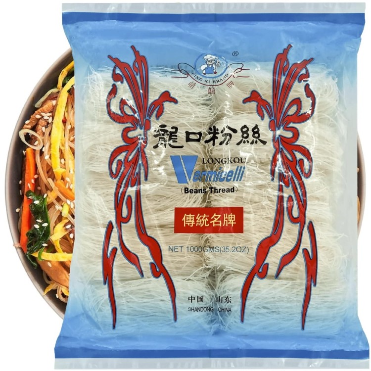 Makaron Sojowy z Fasoli Mung Vermicelli Longkou Do Zupy i Woka 1000g (20x50g) DING XI BRAD