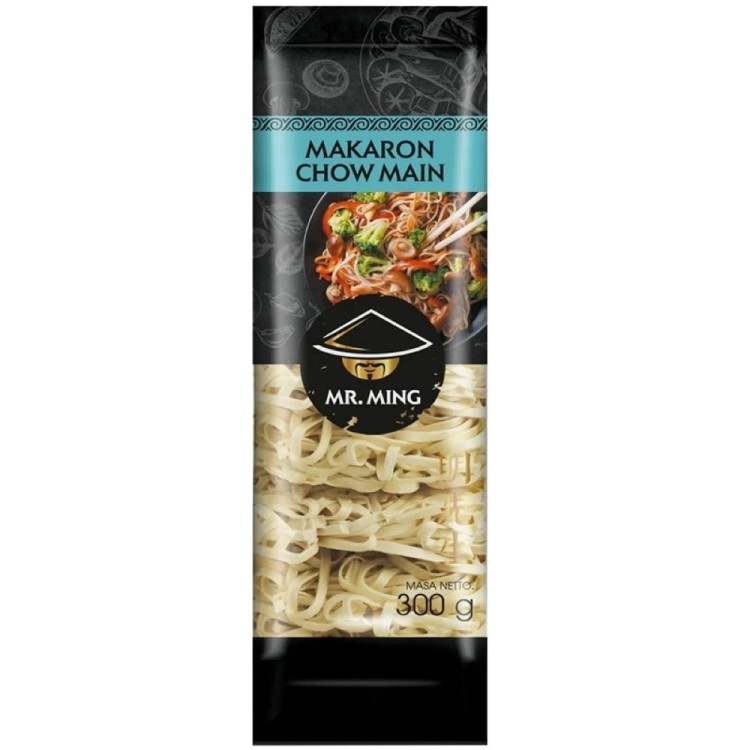 Chiński Makaron Pszenny CHOW MEIN Noodles Do Smażeniu w Woku 300g MR. MING