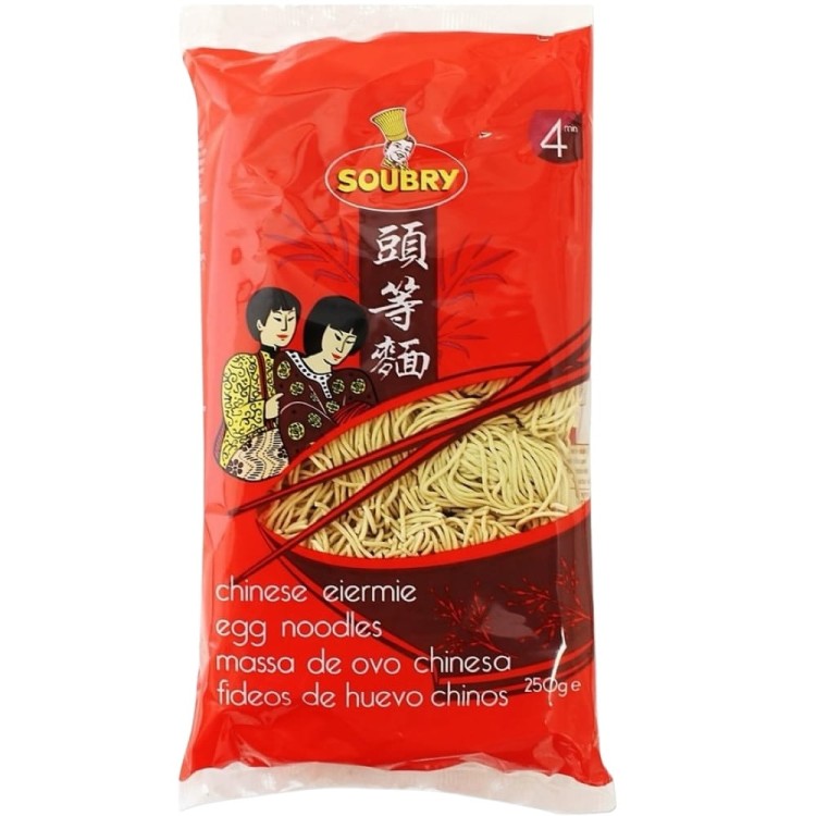 Chiński Makaron Mie Błyskawiczny Instant Do Woka Stir-Fry 4 Minuty z Jajkiem 250g SOUBRY