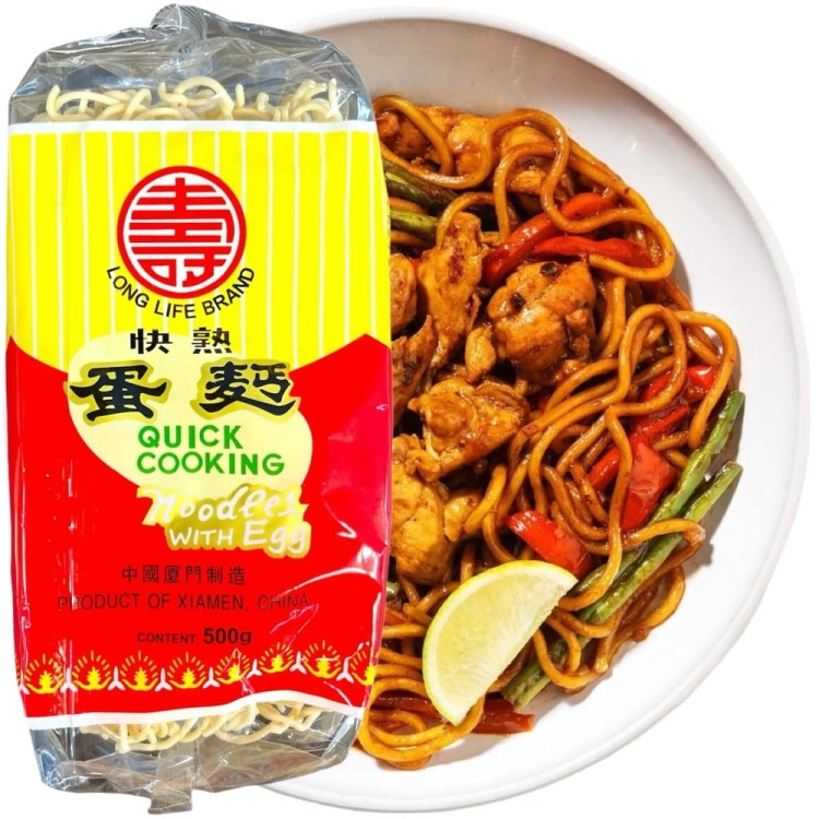 Chiński Makaron Błyskawiczny Instant z Jajkiem Do Woka Stir-Fry 500g LONGLIFE BRAND