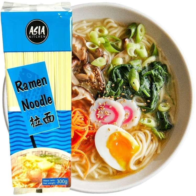Makaron Ramen Do Japońskiej Zupy Pszenny Nitki Porcjowany 300g ASIA KITCHEN