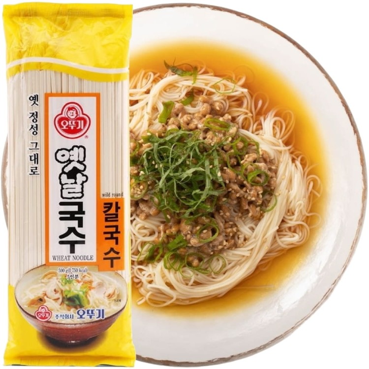 Koreański Makaron Pszenny Somen Wstążki Do Zupy i Sałatki 500g OTTOGI