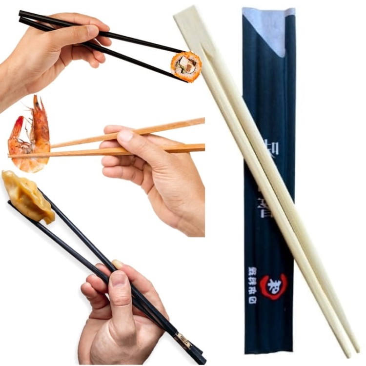 Azjatyckie Pałeczki Bambusowe Jednorazowe Do Sushi 21cm 2 Pary w Kopertkach PROORIENT