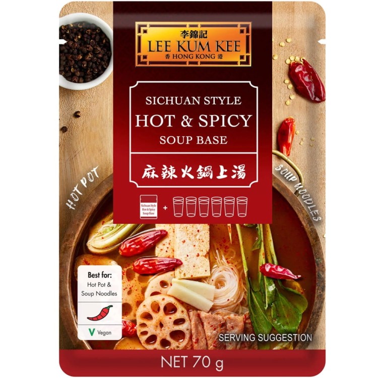 Chiński Aromatyczny Sos Do HOT POT Zupy Sichuan Saszetka 70g LEE KUM KEE
