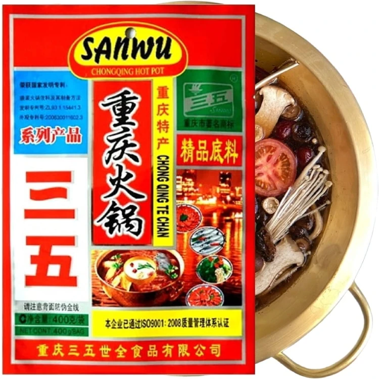 Pasta Ostry Sos Do Hot Pot Kociołka CHONGQING 300g SANWU