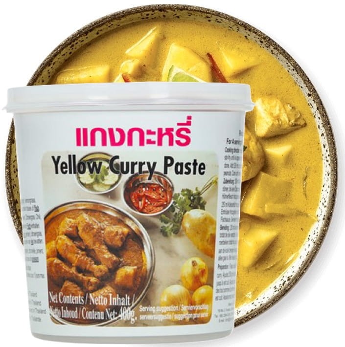 Żółta Tajska Pasta Curry Lekko Ostra Tajskie Żółte Curry 400g LOBO