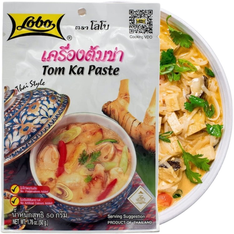 Tajska Pasta Mieszanka Do Zupy Kokosowej TOM KA KHA Saszetka 50g LOBO