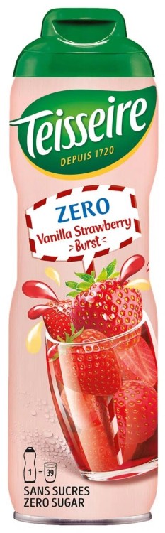 Syrop Koncentrat WANILIA TRUSKAWKA BEZ CUKRU 600ml TEISSEIRE