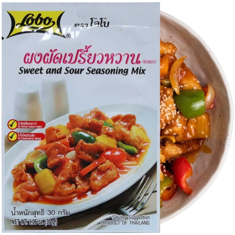 Tajski Sos Słodko Kwaśny w Proszku Mieszanka Słodko Kwaśna Proszek 30g LOBO