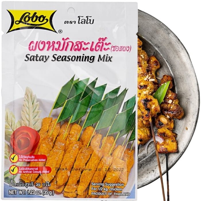 Tajska Przyprawa Marynata Do Pałeczek Satay Mix Przyprawowy 35g LOBO