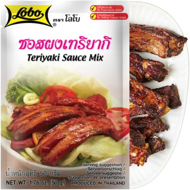 Tajski Aromatyczny Sos Marynata Do Żeberek Teriyaki z Grilla 50g LOBO