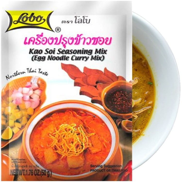 Tajska Pasta Do Kao Soi Tajskiego Curry z Makaronem Jajecznym 50g LOBO