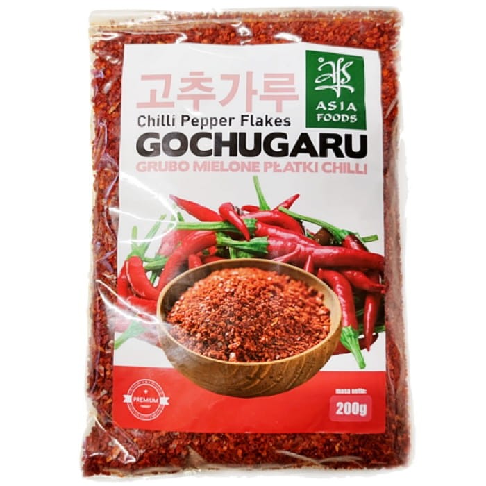 Papryka Chili Grubo Mielona PŁATKI Chilli Do KimChi Gochugaru Flakes 200g ASIA FOODS