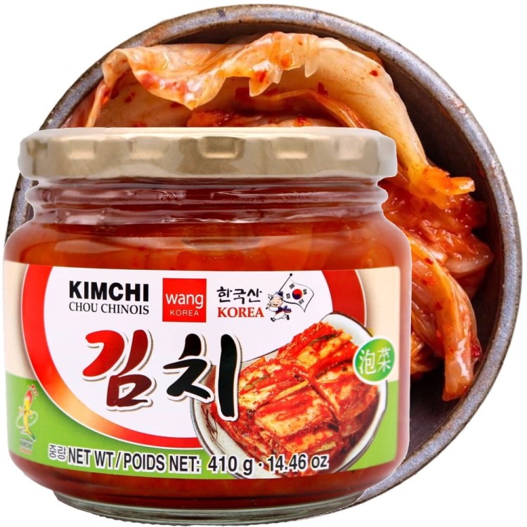 Koreańska Kapusta Kiszona Warzywa KimChi Świeże Ostre Hot Słoik 410g WANG