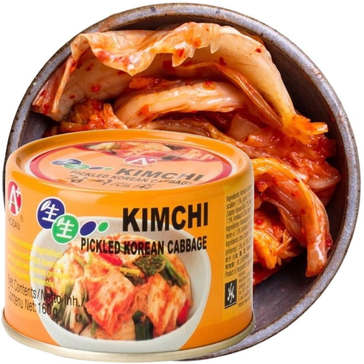 Koreańska Kapusta Kiszona Warzywa KIMCHI Świeże Ostre Puszka 160g A+ HOSAN