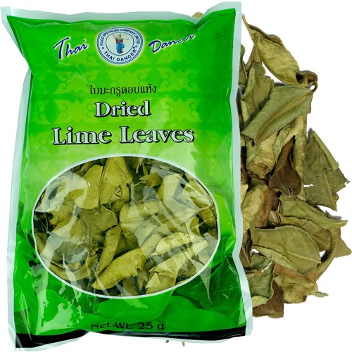 Suszone Liście Limonki Kaffiru Limonka Kaffir Cytrynowy Smak 25g THAI DANCER