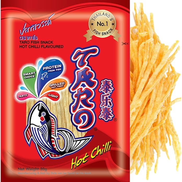 Tajska Suszona Przekąska Rybna Snack Ostre Chilli Fish Hot Chili 52g TARO